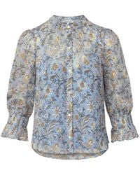 Veronica Beard - Ashlynn Blouse Met Bloemenprint - Lyst