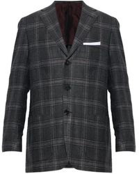 Kiton - Check-Pattern Blazer - Lyst