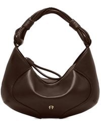 Aigner - Small Giara Leather Shoulder Bag - Lyst