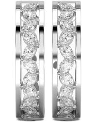 SOLO for Diamonds - Diamond-Embellished Marquise-Cut Hoop Earrings - Lyst