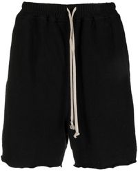 Rick Owens - Drawstring Knee-length Cotton Shorts - Lyst