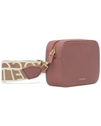 Coccinelle - Small Tebe Grained-Leather Logo-Strap Shoulder Bag - Lyst