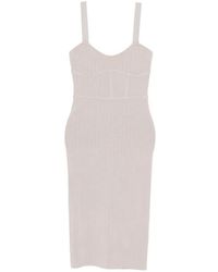 Patrizia Pepe - Robe Mi-Longue En Jacquard - Lyst