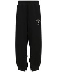 MM6 by Maison Margiela - Logo-Print Slit-Detail Track Pants - Lyst