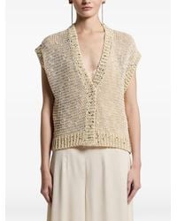 Peserico - Cardigan À Design Brodé De Sequins - Lyst