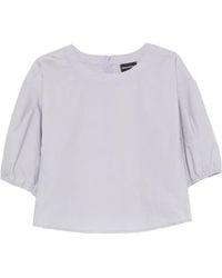 Emporio Armani - Puff-Sleeve Blouse - Lyst