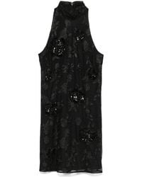ROTATE BIRGER CHRISTENSEN - Floral-Embroidered Mesh Mini Dress - Lyst
