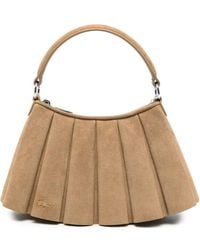 Lacoste - Small Lenglen Pleated Suede Tote Bag - Lyst