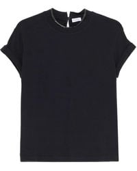 Brunello Cucinelli - High-Neck T-Shirt - Lyst
