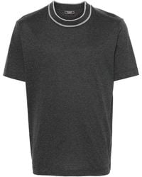 Peserico - Contrasting-Collar T-Shirt - Lyst