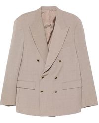 MARSĒM - Double-Breasted Peak-Lapels Blazer - Lyst