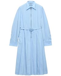 Prada - Cotton Poplin Dress - Lyst