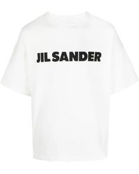 Jil Sander - Logo Print Short Sleeve T-Shirt - Lyst