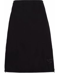 Prada Re-nylon A-line Midi Skirt - Black