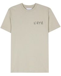 Maison Labiche - T-Shirt mit Slogan-Stickerei - Lyst