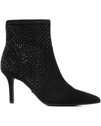 Kurt Geiger - Kensington Crystal-Embellished Ankle Boots - Lyst