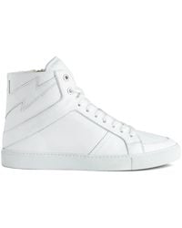 Zadig & Voltaire - Zv1747 Leather High-Top Sneakers - Lyst