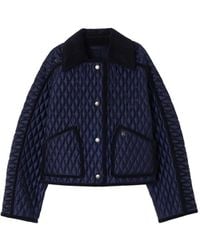 Burberry - Floriston Quilted Cropped Jacket - Lyst
