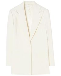 Burberry - Pinstriped Wool Tailored Jacket - Lyst