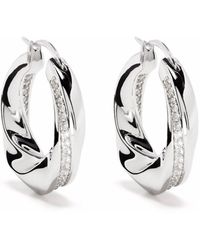 Tom Wood - Infinity Crystal Rock Hoop Earrings - Lyst