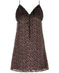 Saint Laurent - Velvet Mini Dress - Lyst