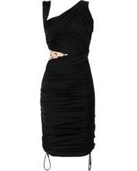 Marine Serre - Draped Jersey Midi Dress - Lyst