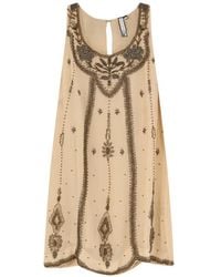 Scarlett Poppies - Anabel Beaded-Embroidery Mini Dress - Lyst