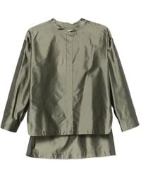Max Mara - Blouse Met Verborgen Sluiting En Bandkraag - Lyst