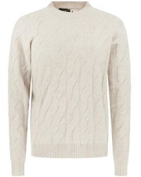 AROVESCIO - Cable-Knit Crew-Neck Sweater - Lyst