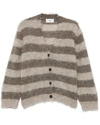 SOLOTRE - Striped Brushed Cardigan - Lyst