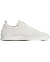 Zegna - Zapatillas bajas granuladas - Lyst