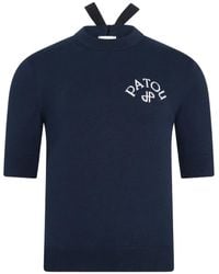 Patou - Bow-Detail Short-Sleeved Top - Lyst