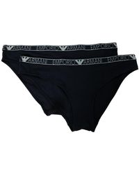 Emporio Armani - Logo-waistband Briefs (pack Of Two) - Lyst