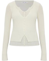 Samsøe & Samsøe - Gerippter Cardigan mit Knopf - Lyst