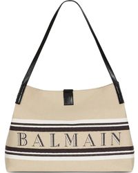 Balmain - Bolso tote mediano con logo Release de - Lyst