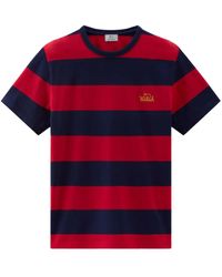 Woolrich - Male Cotton Tee Striped - Lyst