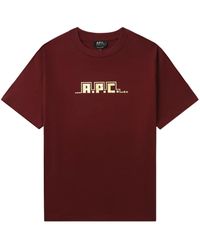 A.P.C. - T-Shirt mit Logo-Print - Lyst