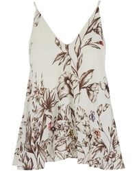 Semicouture - Floral-Print Sleeveless Top - Lyst