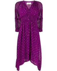 Ba&sh Jurk Met Luipaardprint - Paars