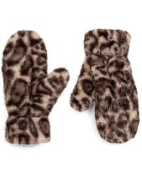 Joseph Ribkoff - Leopard-Print Faux-Fur Mittens - Lyst