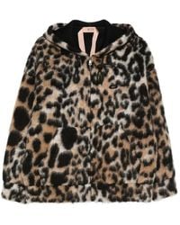 N°21 - Abrigo con capucha y estampado de leopardo - Lyst