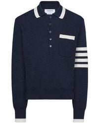 Thom Browne - 4-Bar Textured-Stitch Sweater - Lyst