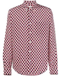Valentino Garavani - Veehive-Print Silk Shirt - Lyst