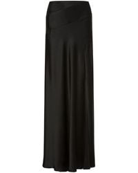 Alberta Ferretti - Jupe Longue En Satin À Coupe Évasée - Lyst