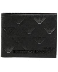 Emporio Armani - Portemonnaie mit Logo-Prägung - Lyst