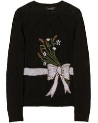 Twinset - Trui Met Strik En Bloemenprint - Lyst