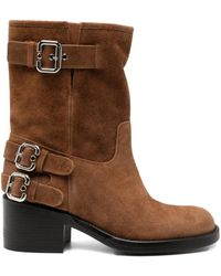 Chloé - 60 Mm Dakota Biker Boots - Lyst