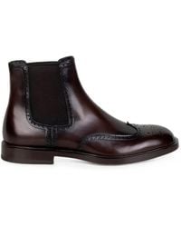 Fratelli Rossetti - Brogue-Detail Leather Chelsea Boots - Lyst