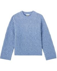 Ganni - Textured Sweater - Lyst