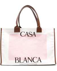 Casablancabrand - Bolso shopper con logo estampado - Lyst